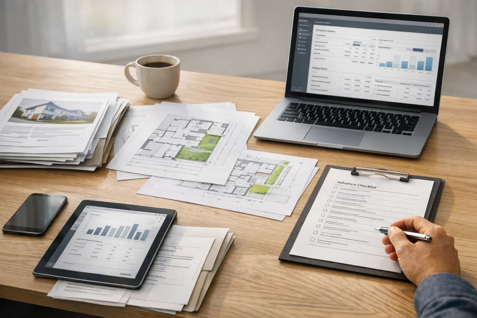 Checklist materials for preparing a real estate valuation in a structured way