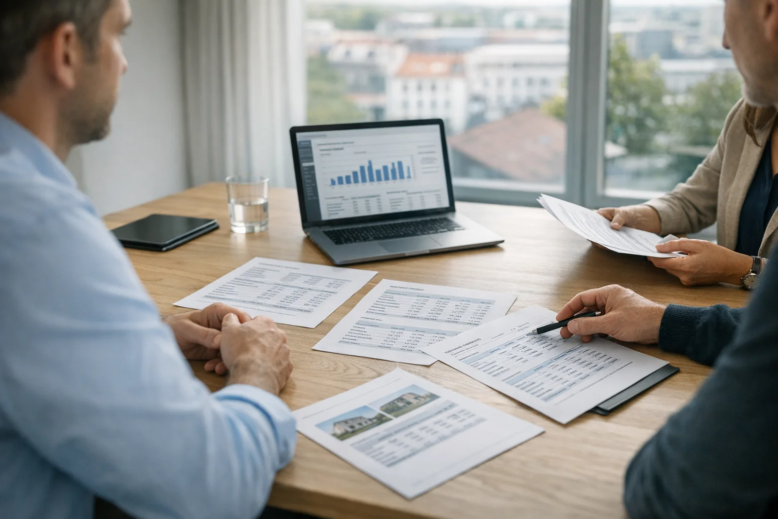 Business sale and acquisition decision context with structured valuation documents and negotiation notes
